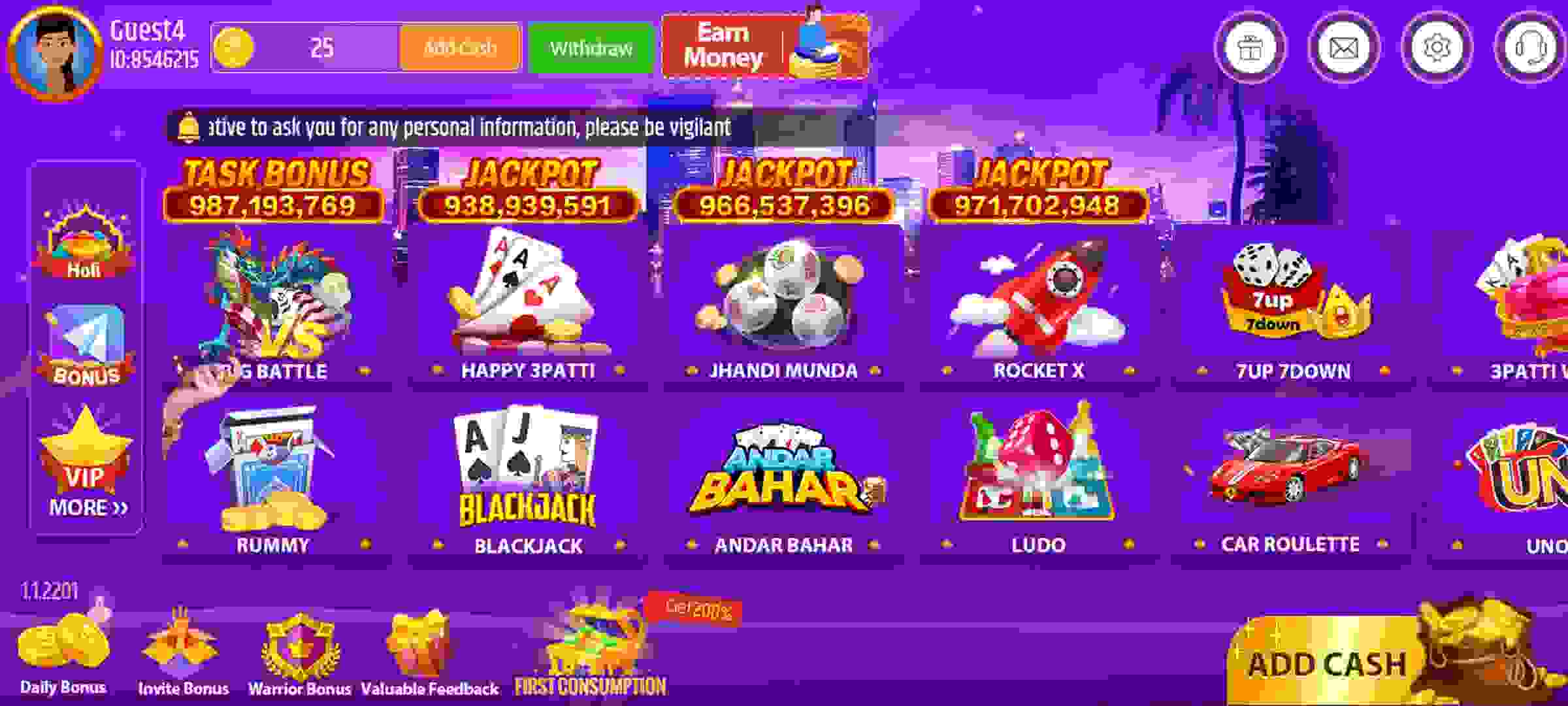 Type Of Game In Happy Ace Casino APK