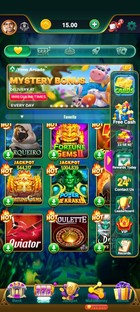 Yono Slots APK Android | Bonus Rs.15 | Cash Out Rs.120