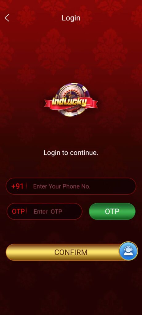 How To Login In Ind Lucky APK?