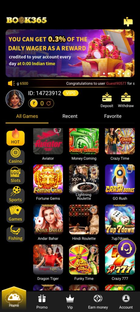 Type Of Game Book 365 APK?