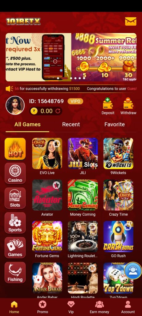 About 101Betx APK Download