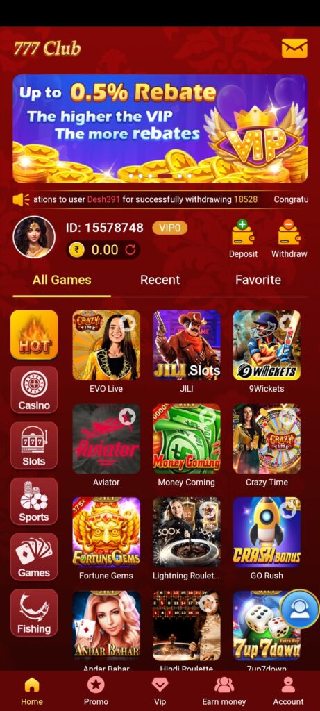 About 777 Club APK Download