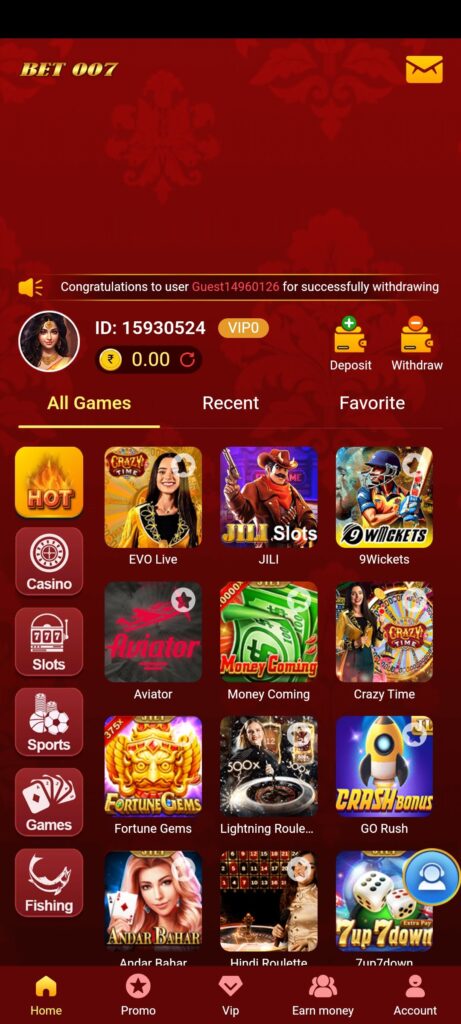 About Bet 007 APK Download