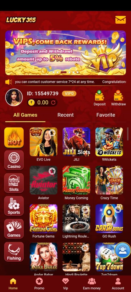 How to Invest in Lucky365 APK?