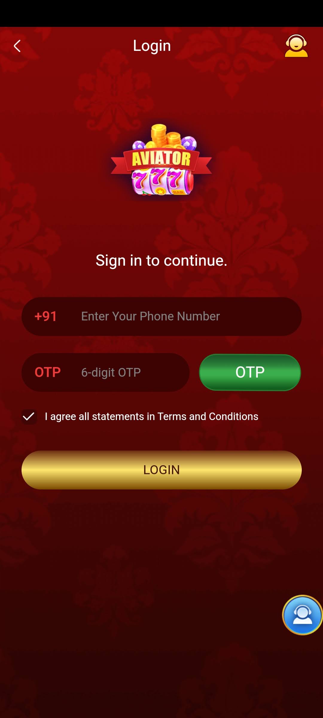 How to Sign in Aviator777 APK?