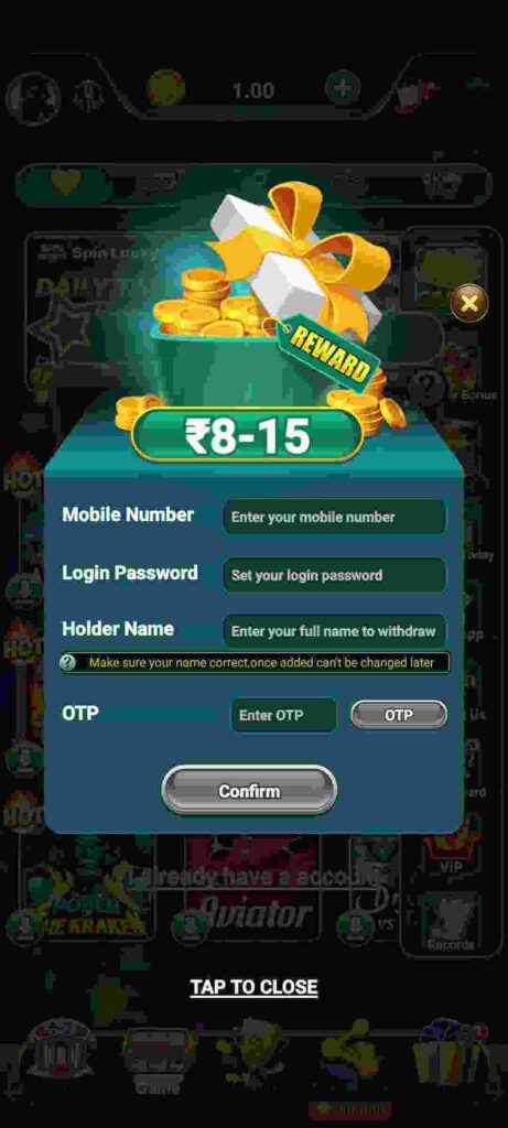 HOW TO CREATE A NEW ACCOUNT IN SPIN LUCKY APP?