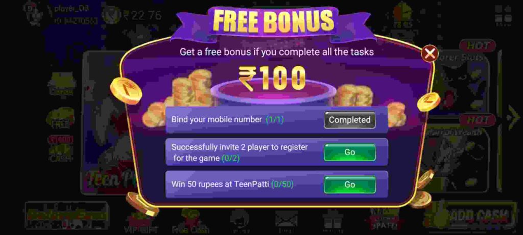 Teen Patti Master में नकद कैसे जोड़ें?